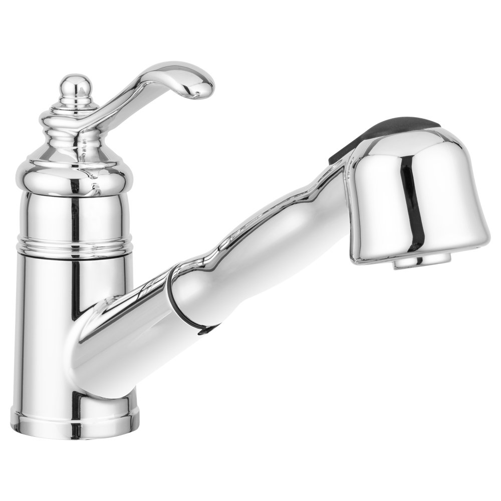 Pacific Bay Bainbridge Pull-Out Kitchen Faucet in Chrome - High Arc Modern Design for Easy Washing & Filling Large Pots - Perfect for Home Kitchen, RV, and Restaurant Use