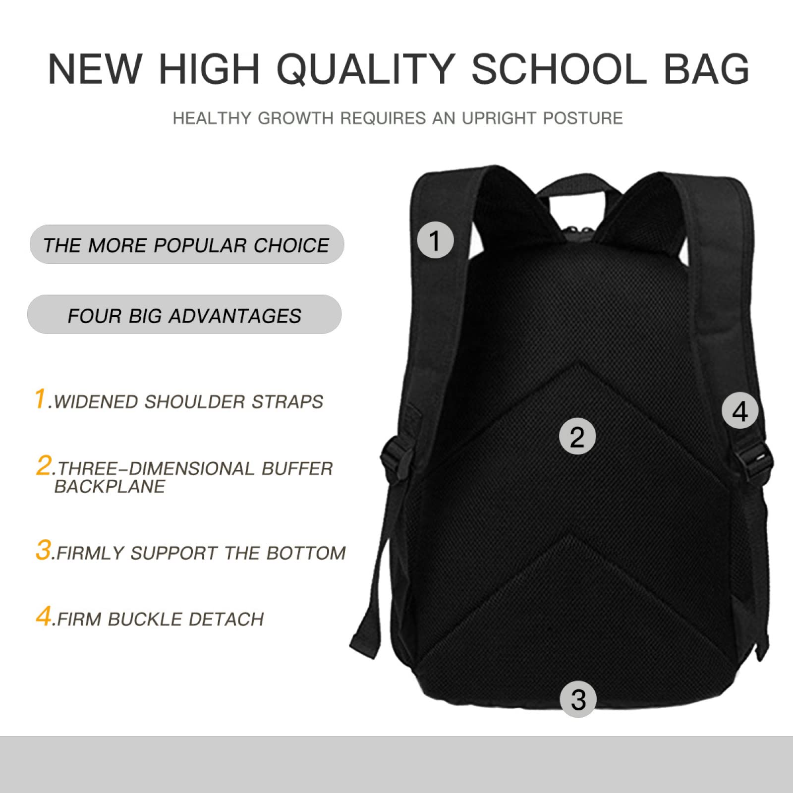 Qilo 17inch Large Capacity Laptop Backpack - Waterproof Travel Backpack for School, Work & Hiking - Durable Bookbag with USB Charging Port (Black) - Perfect for College Students, Commuters & Outdoor Adventures