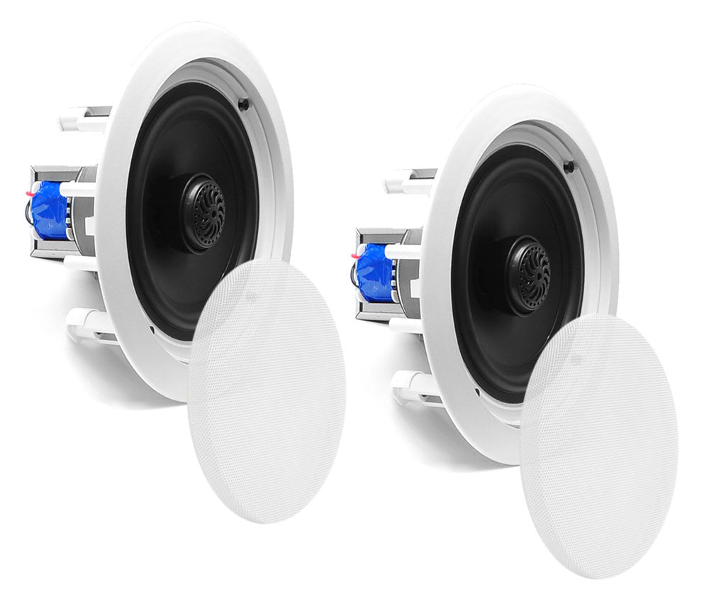 6.5 Inch In-Wall & Ceiling Speakers - High-Quality Home Audio System for Living Room, Bedroom, or Home Theater Installation