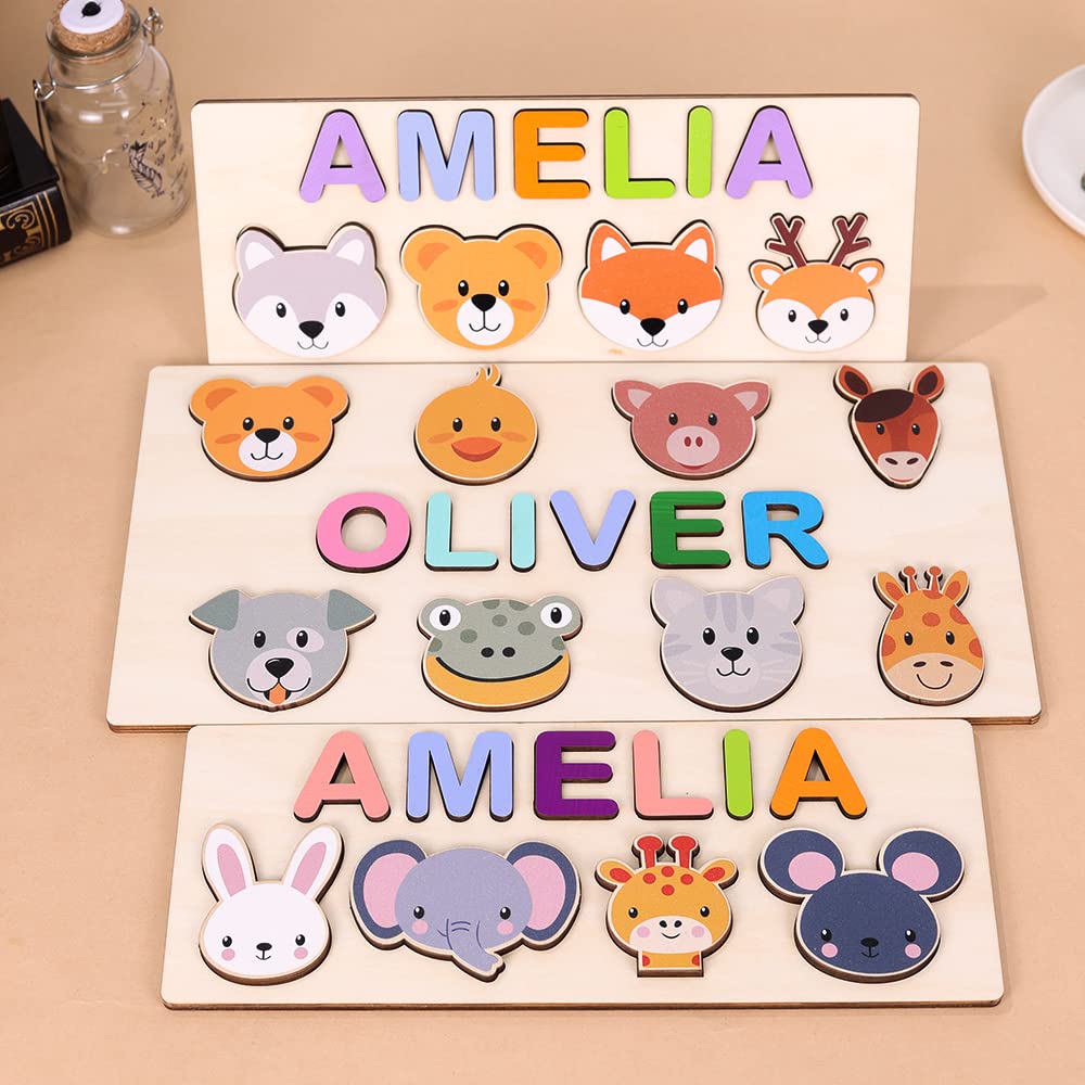 Personalized Wooden Name Puzzle for Kids - Custom Butterfly Letter Learning Toy, Montessori Brain Teaser for Toddlers & Preschoolers - Unique Birthday & Christmas Gift Idea, Home Decor for Nursery & Playroom