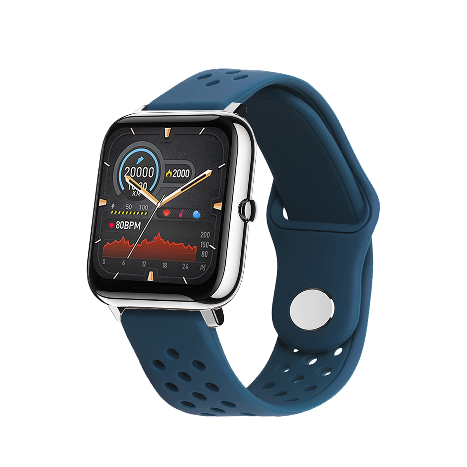 Cosbary Smart Watch for Women & Men - Heart Rate, Blood Pressure, Blood Oxygen Monitor, Sleep & Fitness Tracker - Compatible with iPhone & Android (Blue) - Perfect for Workouts, Running & Daily Health Tracking