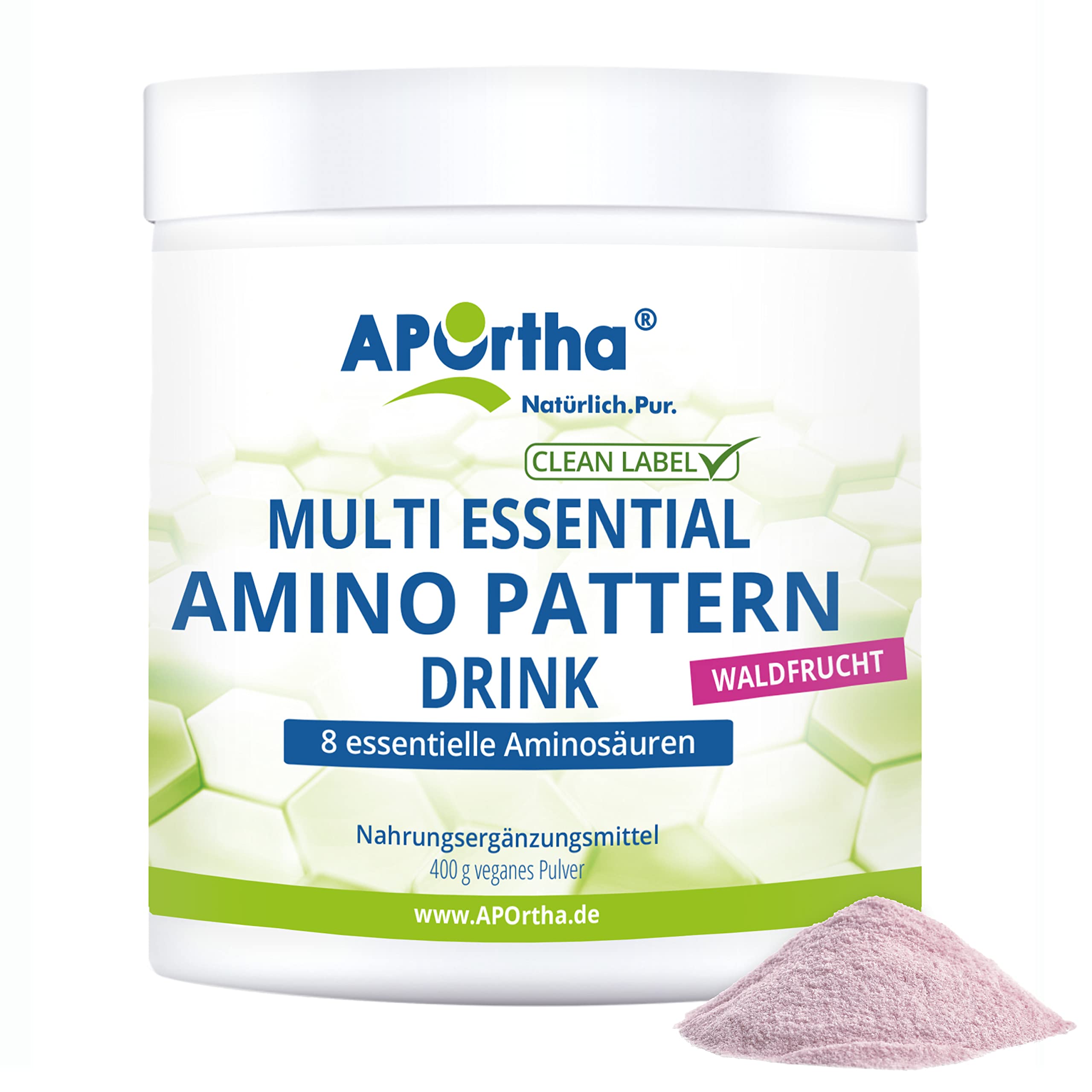 APOrtha® Multi Essential Amino Acid Supplement - 400g Forest Berry Flavor with 8 Essential Amino Acids | High Dose EAA Complex for Optimal Protein Support | Pre-Workout, Post-Workout Recovery & Muscle Growth