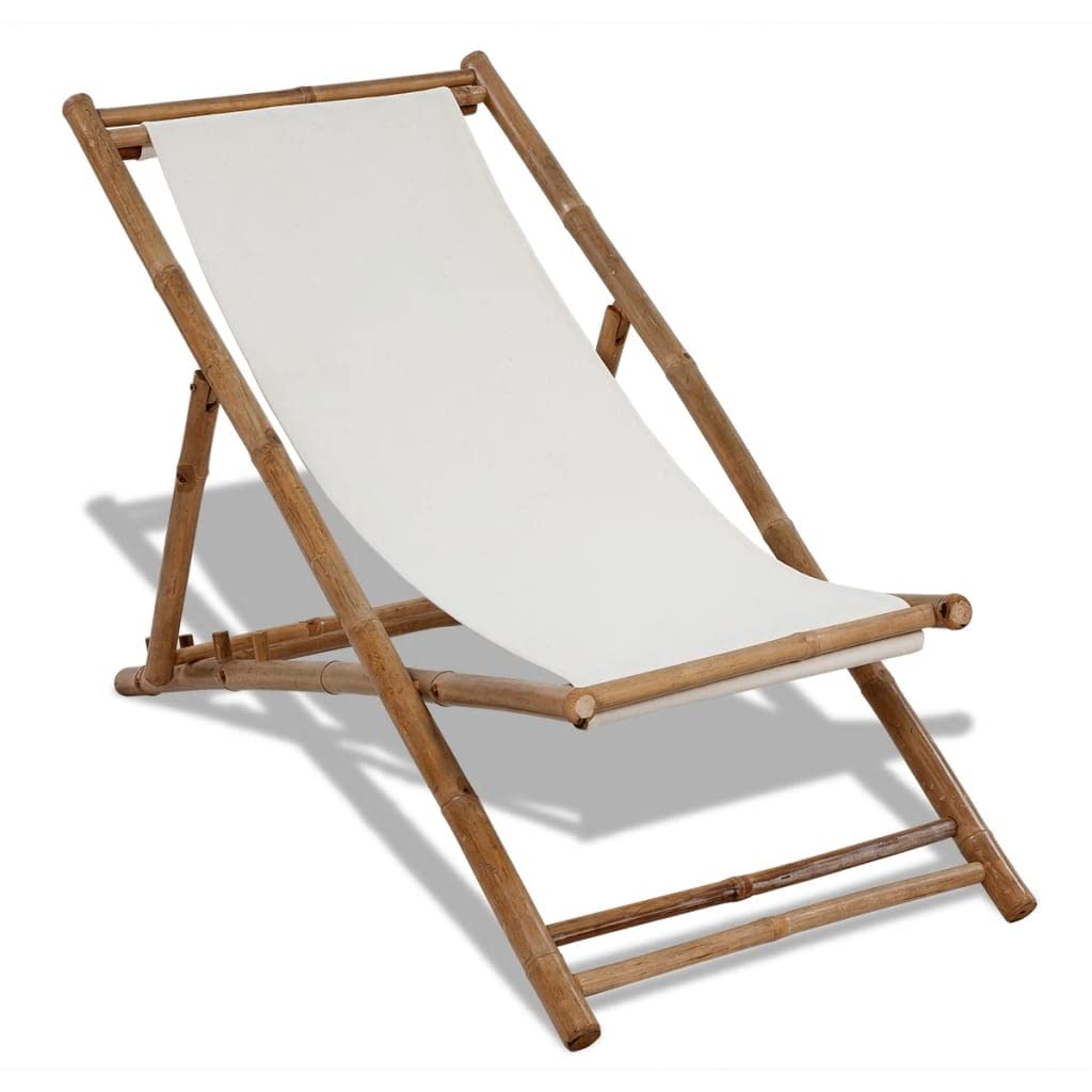 Premium Bamboo & Canvas Outdoor Patio Chairs - Garden, Lawn, Deck & Balcony Furniture - Durable Dining Chairs for Porch, Backyard & Sunroom - Perfect for Relaxing, Entertaining & Outdoor Dining