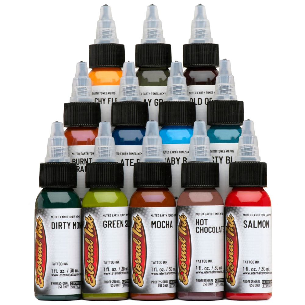 Eternal Ink Muted Earth Tones Set - Premium Watercolor Paint Kit for Artists, Sketching & Calligraphy - Perfect for Nature Painting, Journaling & DIY Crafts