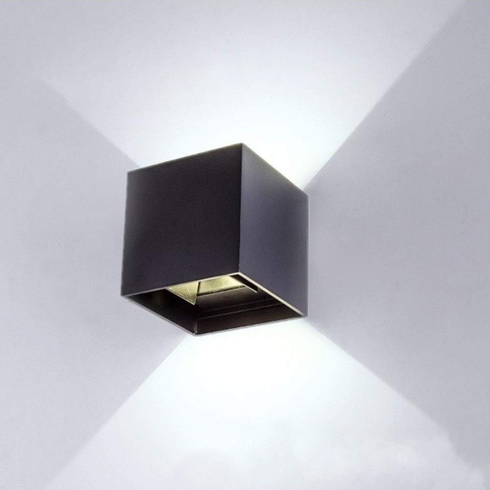 QHYXT IP65 Waterproof LED Wall Light - 10W Adjustable Angle Outdoor/Indoor Wall Lamp with Die Cast Aluminum & PC Shade (6000K Cool White) - Perfect for Patio, Entrance, Living Room, Bedroom & Corridor Lighting