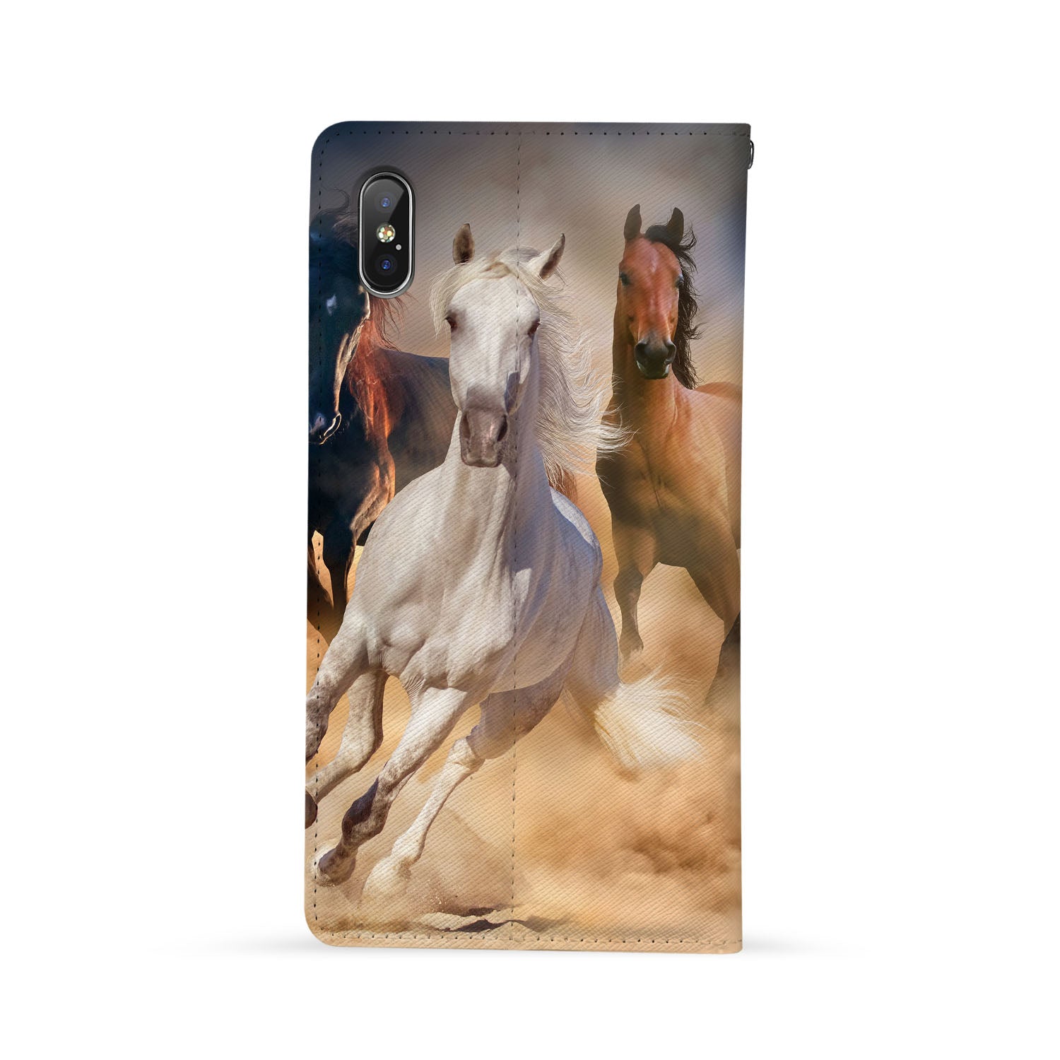 Premium iPhone Wallet Case with Horse Design - Stylish & Functional Phone Cover for Everyday Use, Travel, and Business
