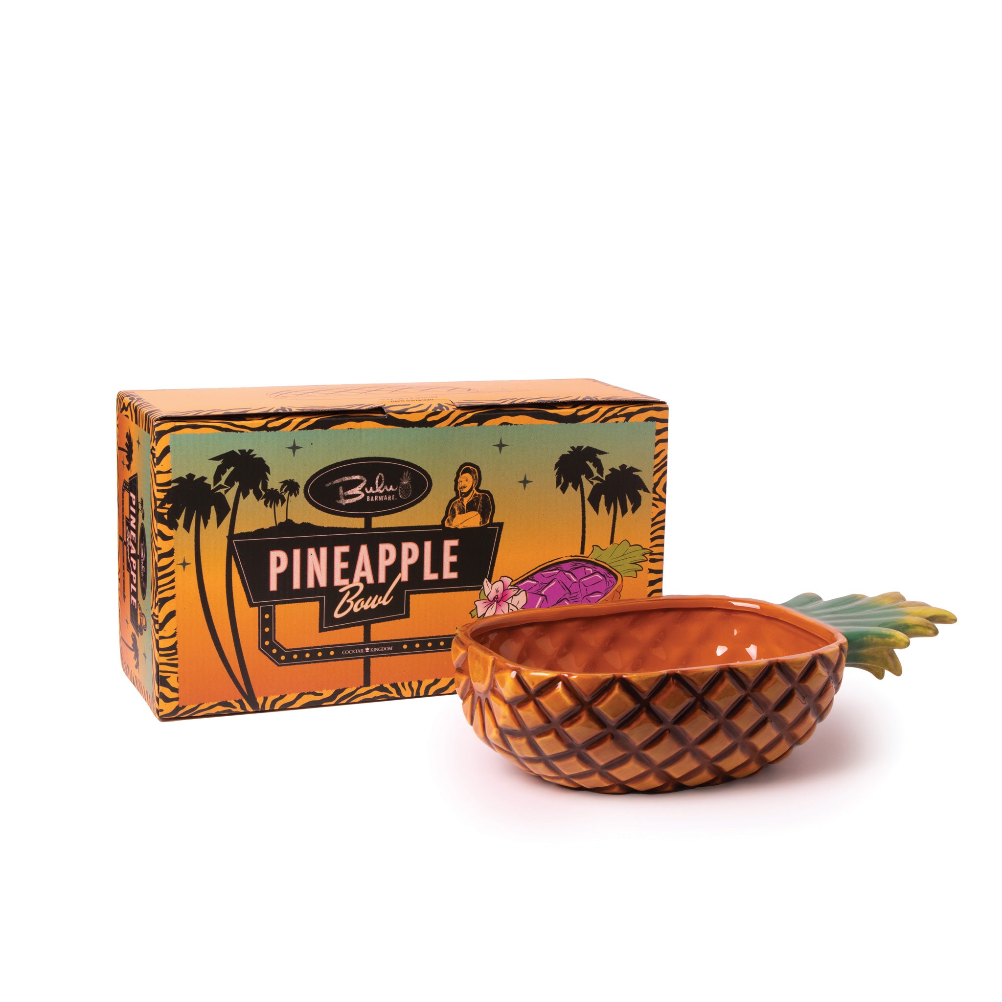BULU™ Ceramic Pineapple Bowl - 56oz Large Serving Bowl for Fruit, Salad, Snacks - Perfect for Parties, Picnics, and Home Decor
