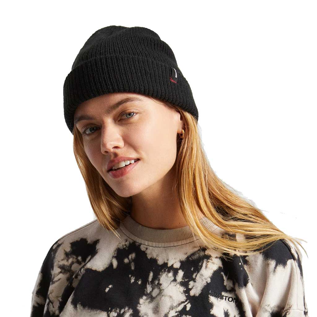 Brixton Heist Beanie - Black Winter Hat for Men & Women - Warm Knit Skull Cap for Outdoor Activities, Skiing, and Snowboarding