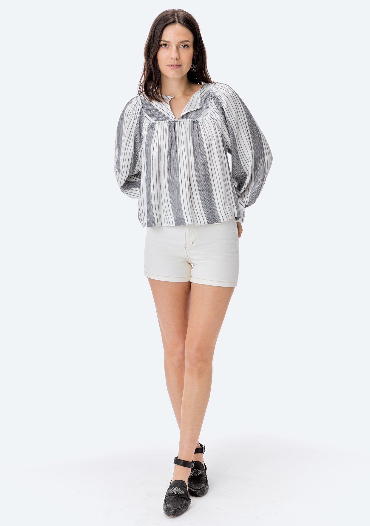 Stylish Aleah Striped Top for Women - Trendy Casual & Office Wear - Perfect for Everyday Outfits and Layering