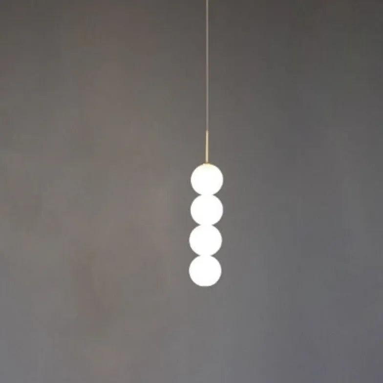 Modern White Pearl String Pendant Light - Elegant Ceiling Fixture for Living Room, Bedroom, and Dining Room Decor