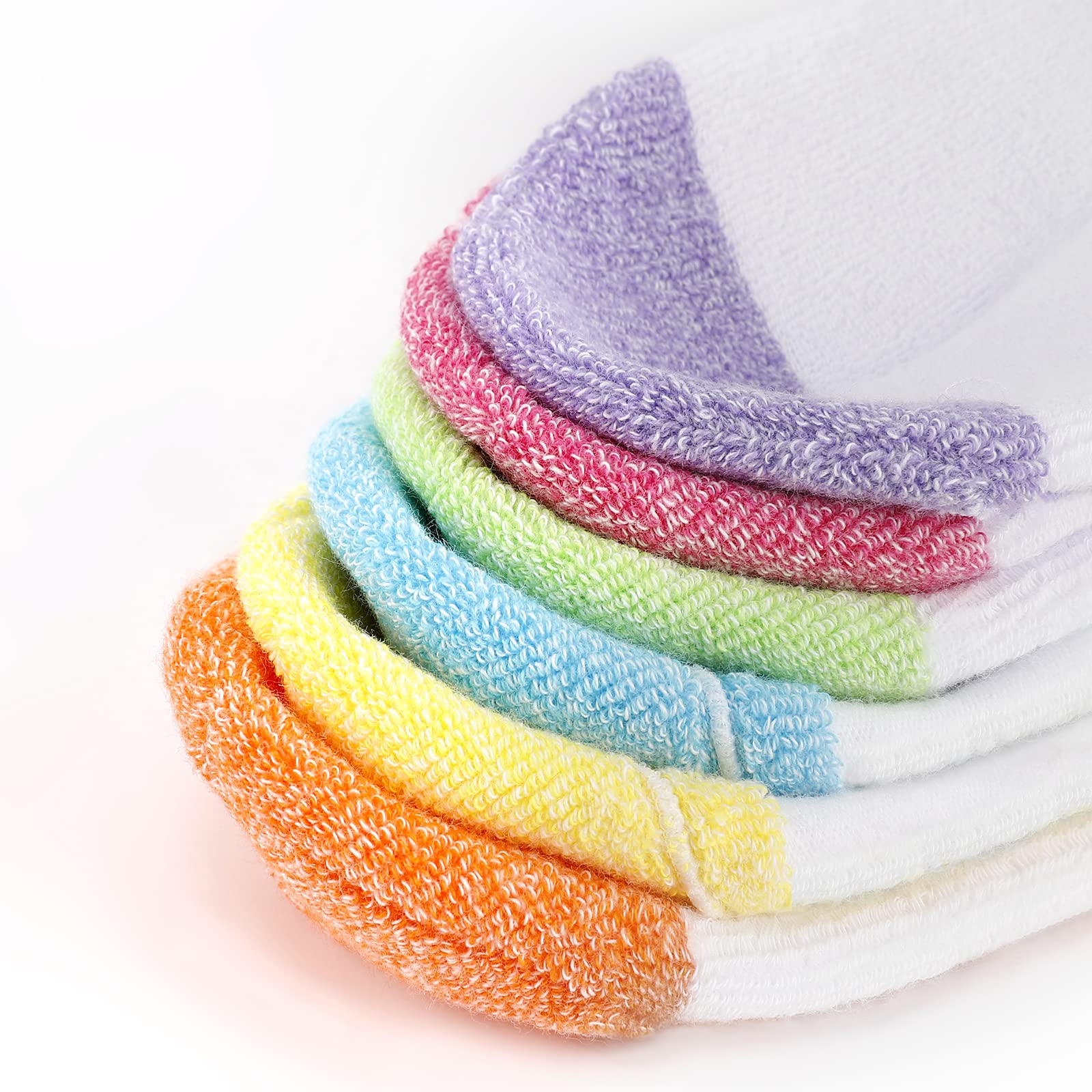 Hepsibah Women's Ankle Athletic Socks - 6 Pack Cotton Thick Cushioned Low Cut Running Socks for Workout, Jogging & Everyday Comfort