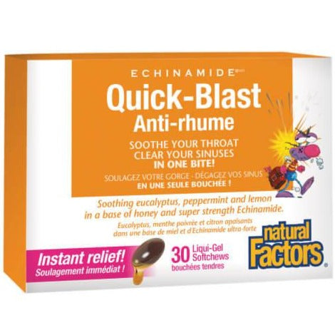 Natural Factors Quick Blast Energy & Focus Supplement - 30 Softgels for Enhanced Mental Clarity & Physical Performance | Ideal for Workouts, Study & Busy Lifestyles