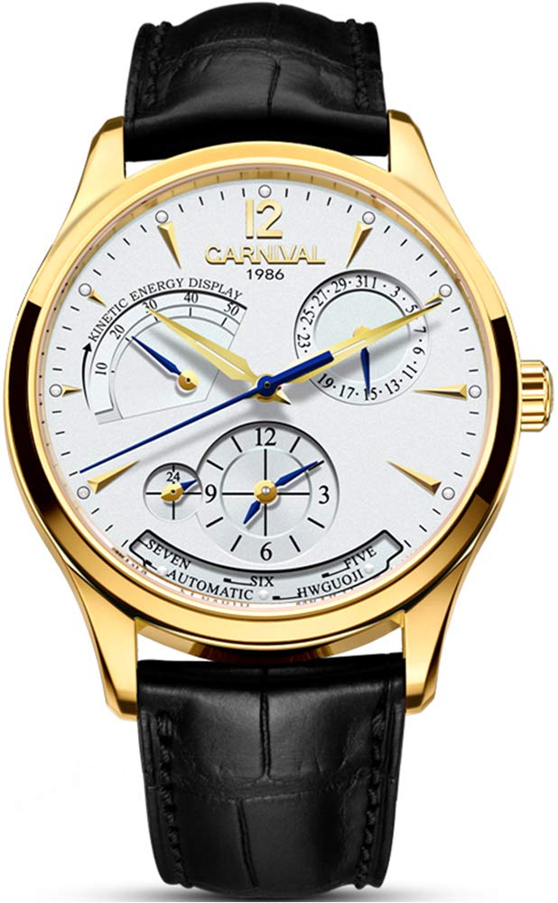 Automatic Men's Analog Dress Watch with Kinetic Energy Display - Stylish Casual Timepiece for Business, Office & Everyday Wear