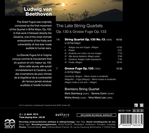 Beethoven Late String Quartets Op. 130 & 133 - Complete Classical Music CD for Relaxation, Study & Dinner Ambience
