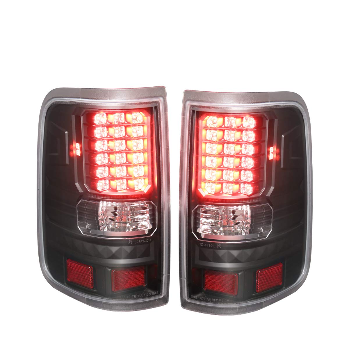 Replacement LED Tail Lights for 2004-2008 Ford F150 Style Side - Black Housing with Clear Lens | Upgrade for Better Visibility & Style