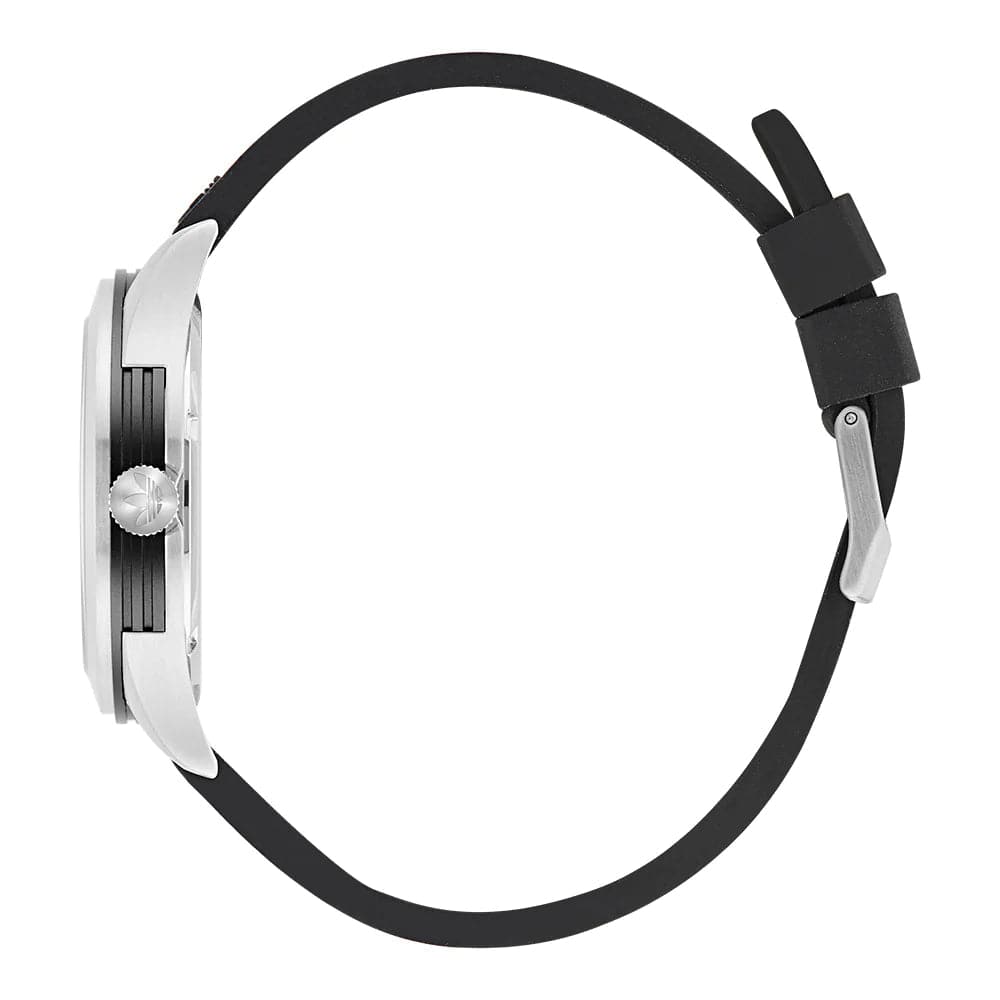 Adidas Originals Unisex Black Silicone Strap Watch AOSY22515 - Stylish Casual & Sports Wear for Everyday Use