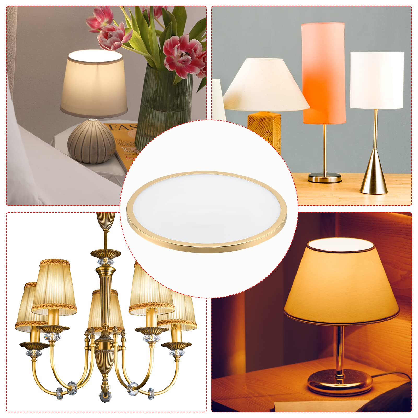 5 Inch Inner Diameter Acrylic Lampshade Diffuser - 2 Pack Dustproof Barrel Lamp Cover for Home & Office Lighting Decor
