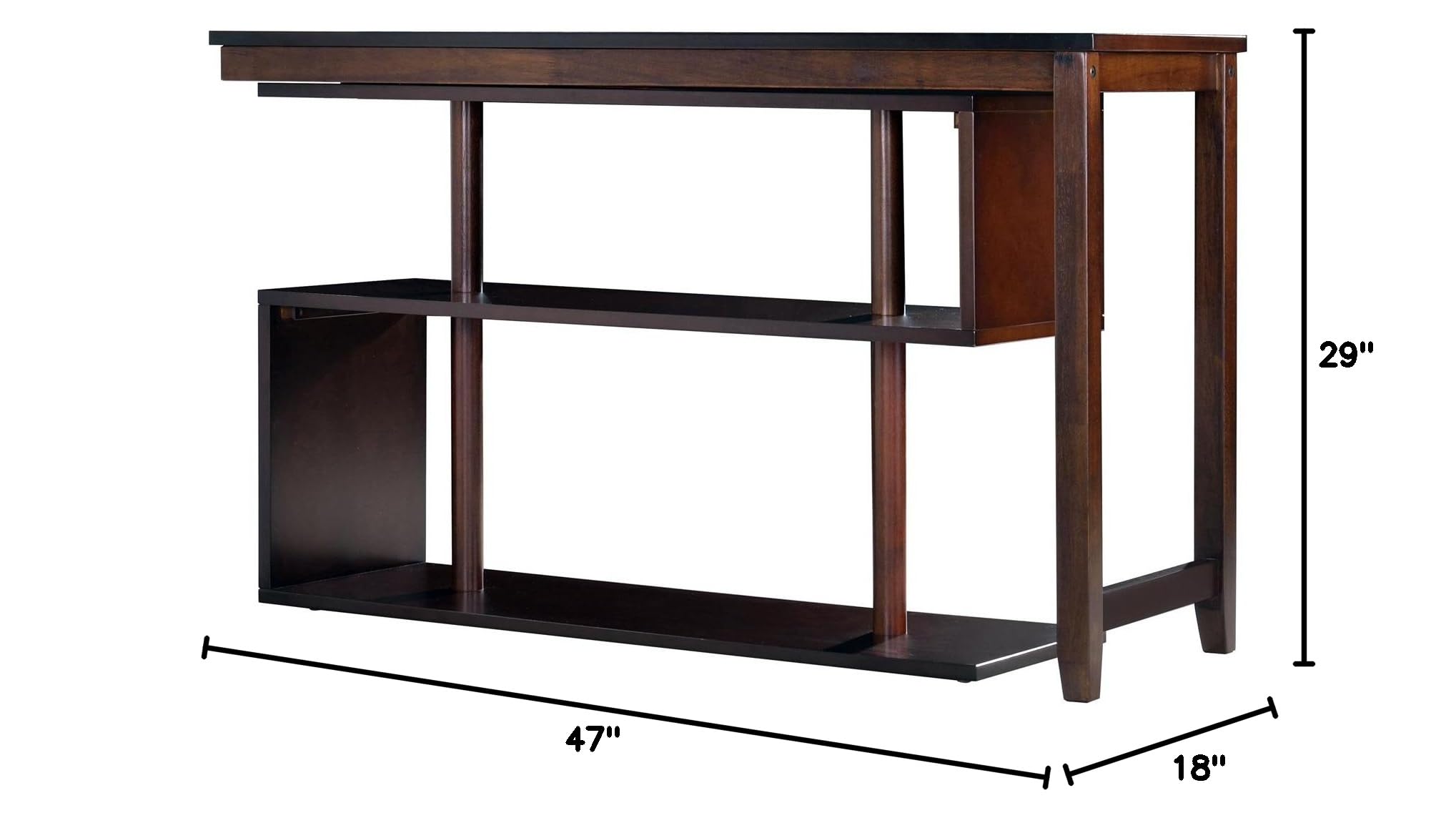 Virginia II Swing Out Desk - Space-Saving Wall Mounted Writing Desk with Drop Leaf Design - Perfect for Small Apartments, Home Offices & Dorm Rooms