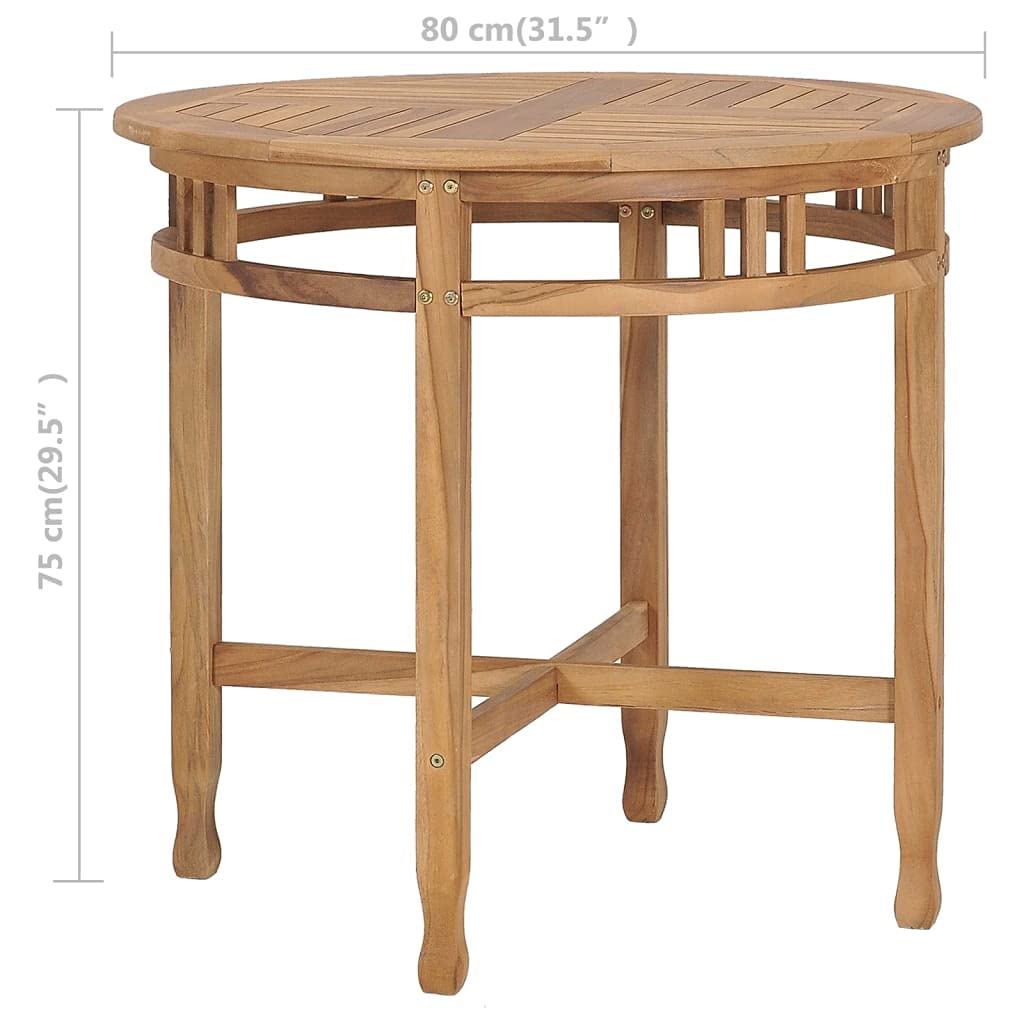 Solid Teak Wood Dining Table & Coffee Table - 31.5