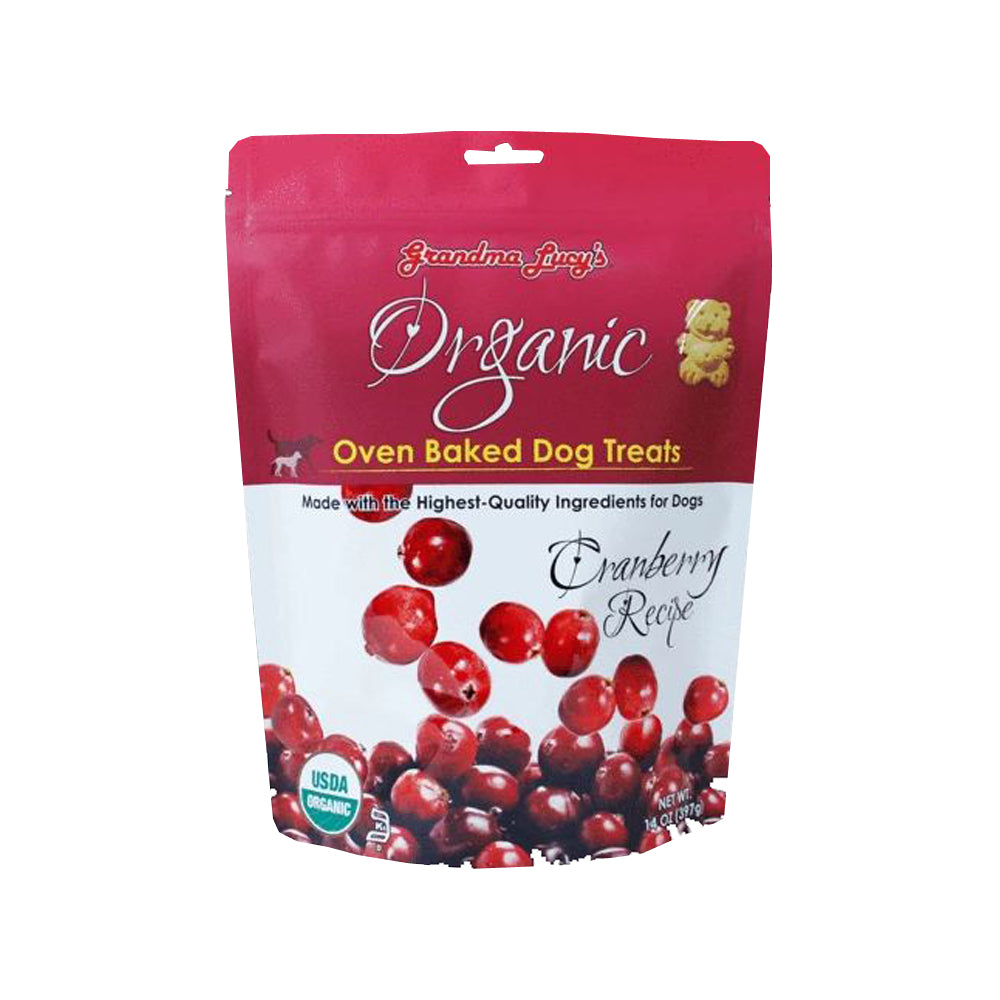Organic Oven-Baked Cranberry Dog Treats - Healthy Natural Dog Biscuits for Small & Large Breeds - Perfect for Training, Rewards & Dental Care