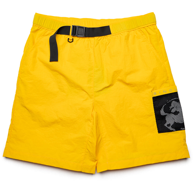 Sinclair Mesh Pocket Shorts for Men - Lightweight & Breathable Yellow Running Shorts - Perfect for Gym, Jogging & Outdoor Activities