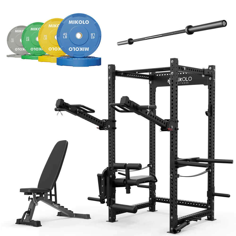MIKOLO P5R Home Gym Equipment Set - Full Body Workout Machine for Strength Training & Fitness - Perfect for Home, Garage, or Small Space Gym Setup