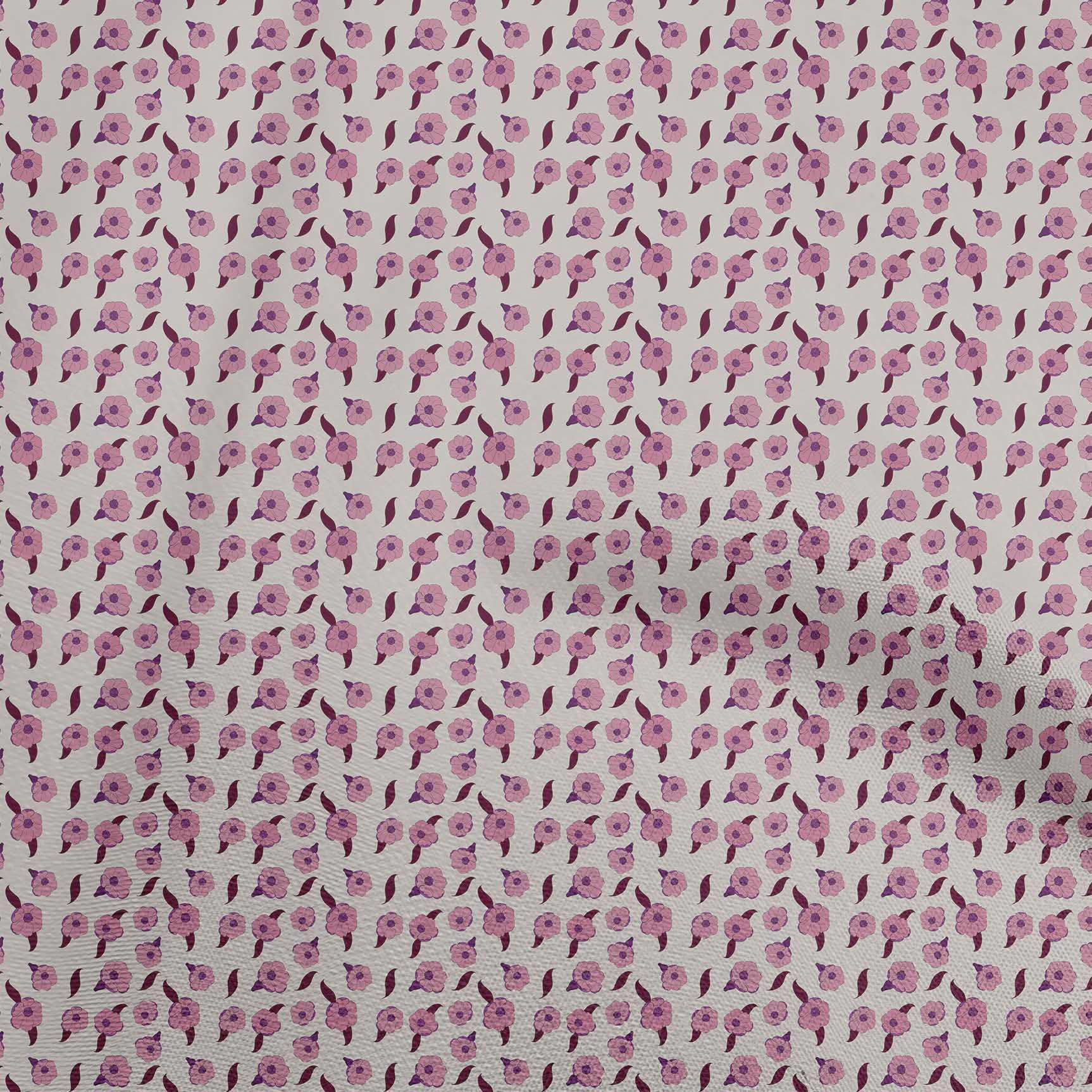 oneOone Viscose Jersey Dusty Pink Asian Floral Print Fabric by The Yard - 60 Inch Wide Soft Draping Material for Dresses, Skirts & Blouses | Perfect for Boho Fashion & Summer Outfits