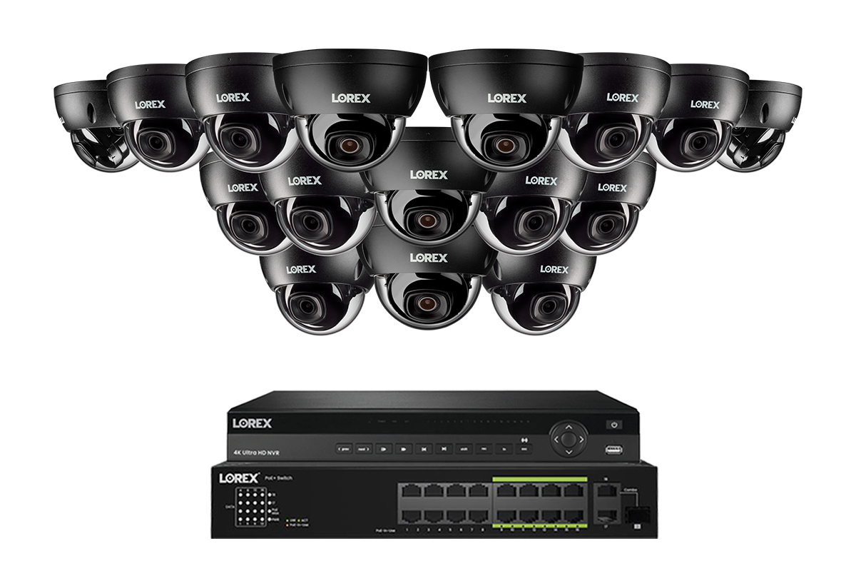 Lorex Elite Series 4K 32-Channel Wired NVR Security System with 8TB HDD & 8MP (4K) A10 IP Dome Cameras - 24/7 Home & Business Surveillance, Outdoor/Indoor Monitoring