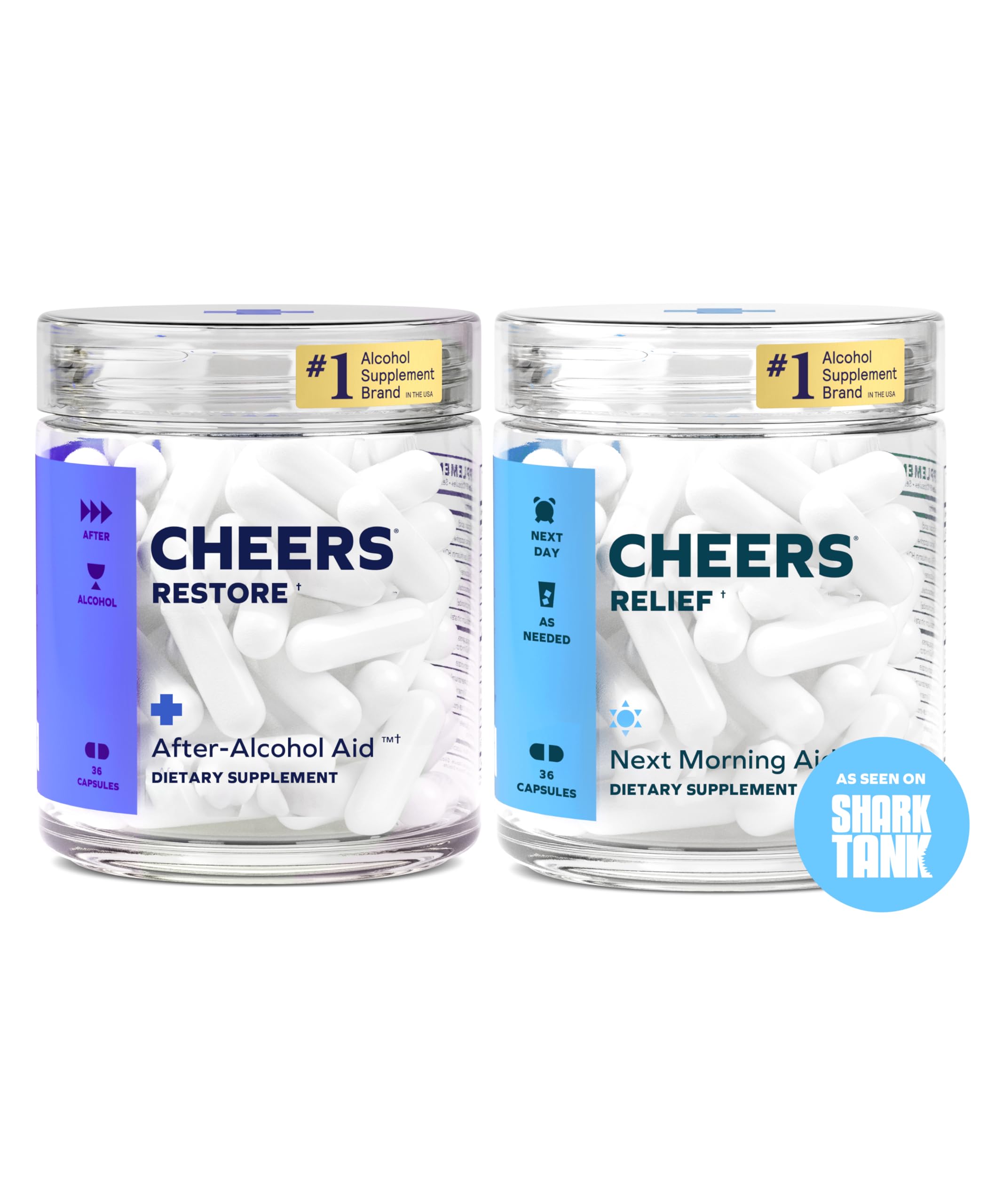 Cheers R&R Combo | Liver Support Supplement with DHM, L-Cysteine & Milk Thistle | Hangover Relief & Recovery Aid | 12 Doses Each | Post-Drinking Wellness for Late Nights, Parties & Social Events