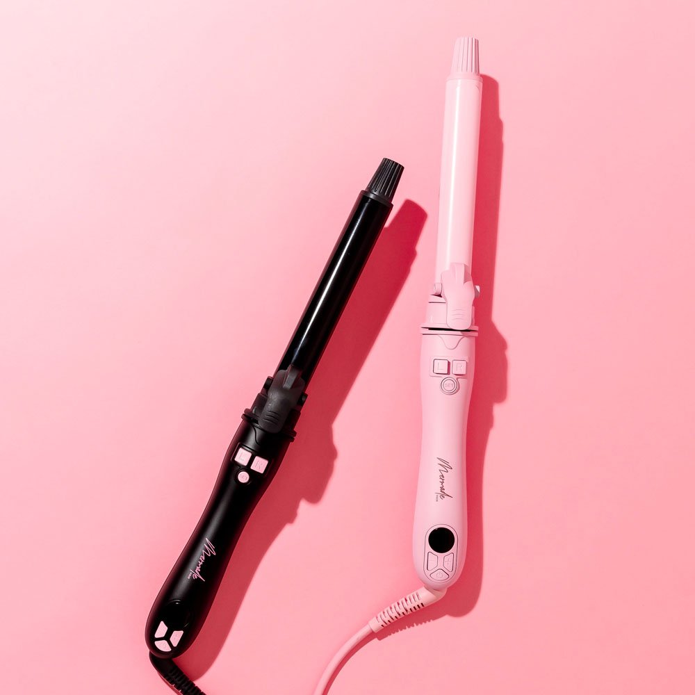 Mermade Hair Spin Curler 25mm - Black | Professional Hair Styling Tool for Beach Waves & Curls | Perfect for Home Use, Salons & Travel