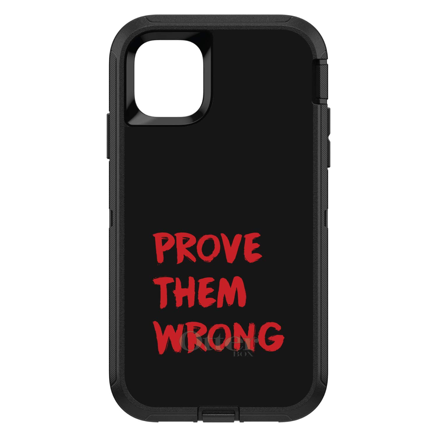 DistinctInk iPhone 12 Pro MAX Case (6.7 Inch) - Durable Black & Red Phone Cover - OtterBox Defender Replacement - Shockproof Protection for Everyday Use & Outdoor Activities