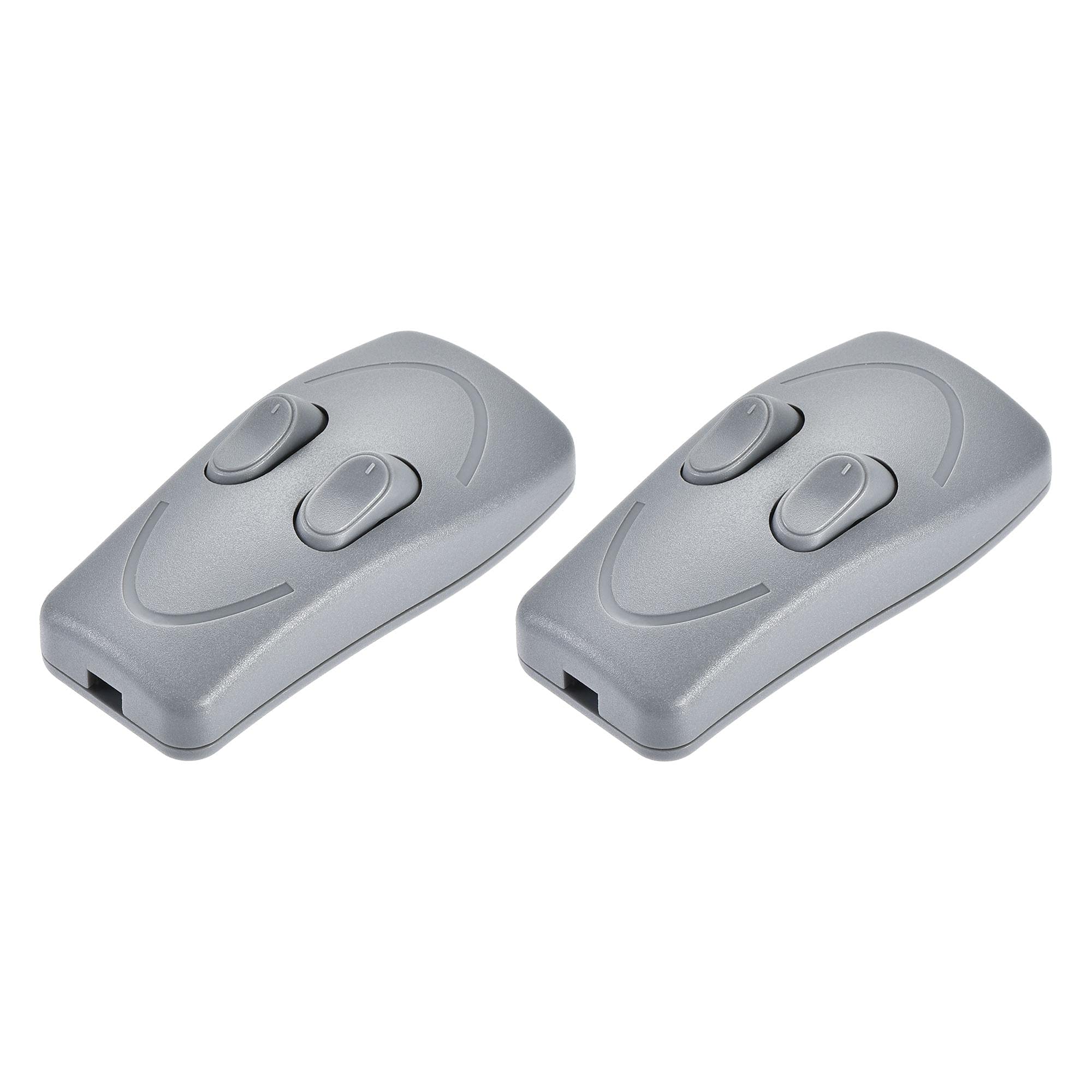 uxcell SPST Rocker Switch - On/Off Control for Bedroom Table Lamps & Desk Lights - Gray (2 Pack) - Perfect for Home Office, Dorm Room, and Nightstand Lighting
