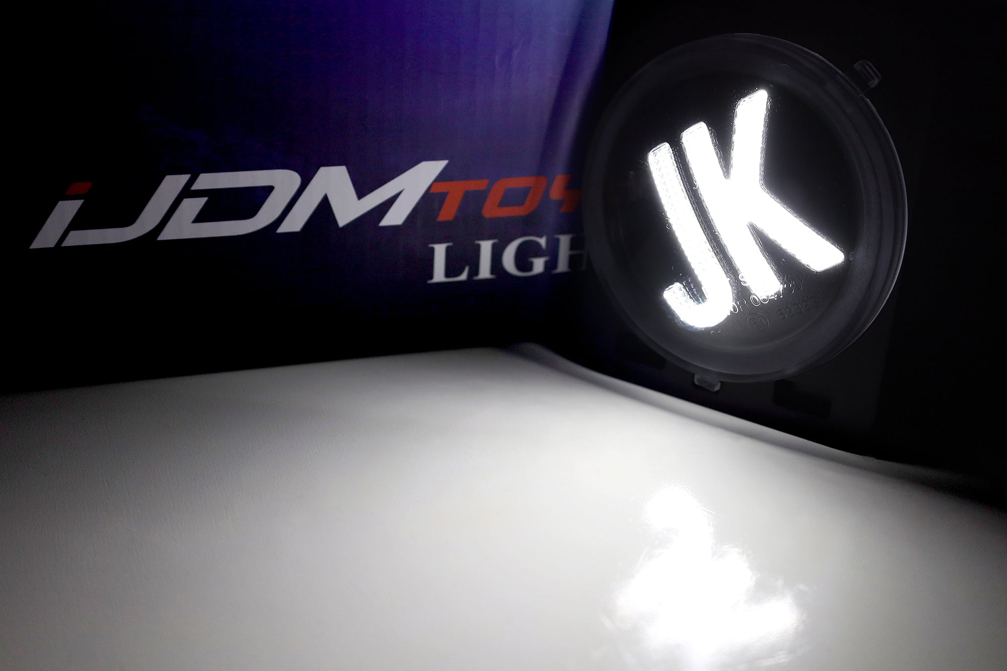Black & White JK Lettering LED Fender Flare Side Marker Lights for 2007-2017 Jeep Wrangler - Durable Off-Road Accessories for Night Driving & Trail Adventures