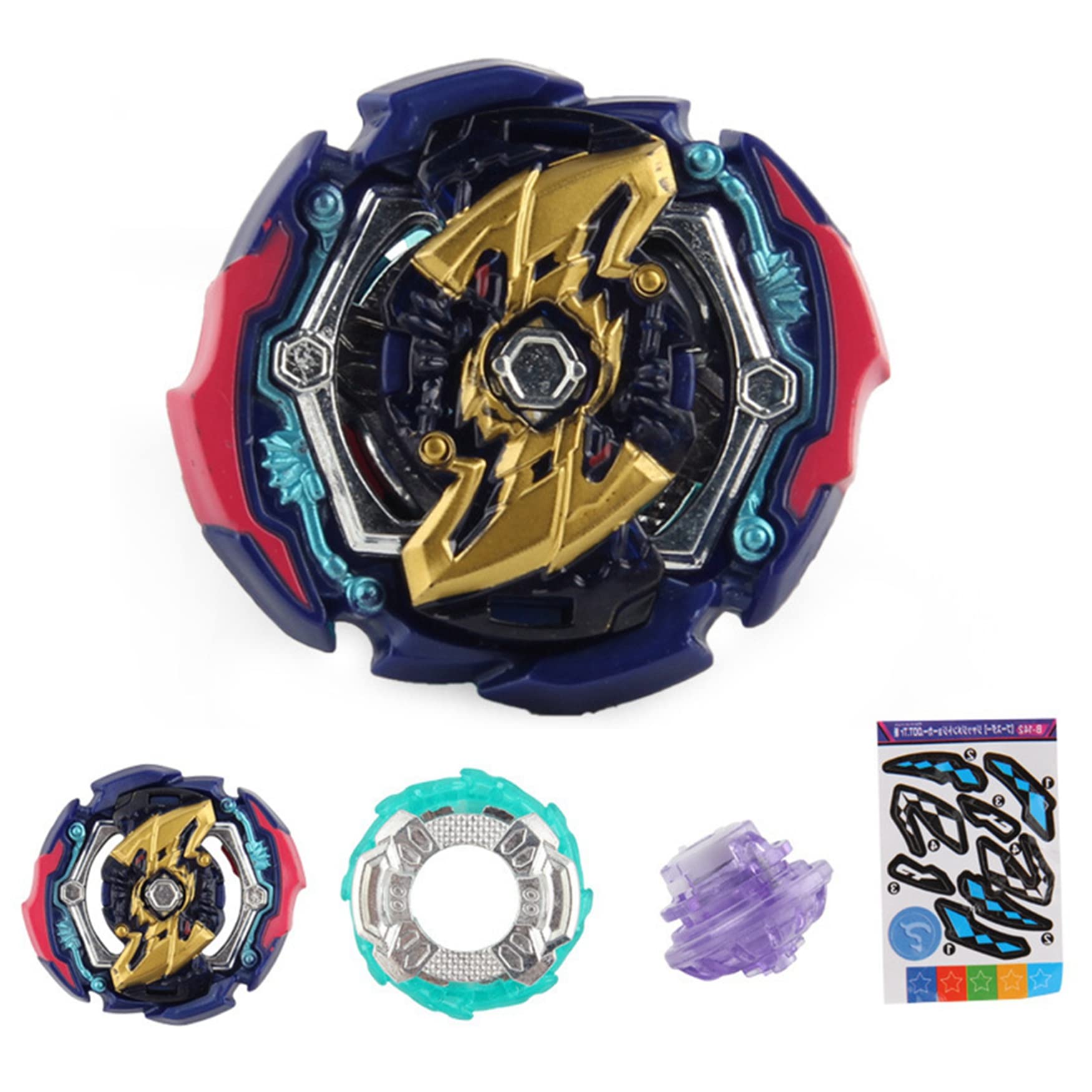 DWIN Beyblade Burst Booster GT Starter B-142 Judgement Joker .00T.Tr Battle Top with B-184 Custom String Launcher LR (Left/Right Spin) & Grip Set - Premium Spinning Battle Toys for Kids & Collectors | Perfect for Competitive Play, Tournaments & Gift Giving