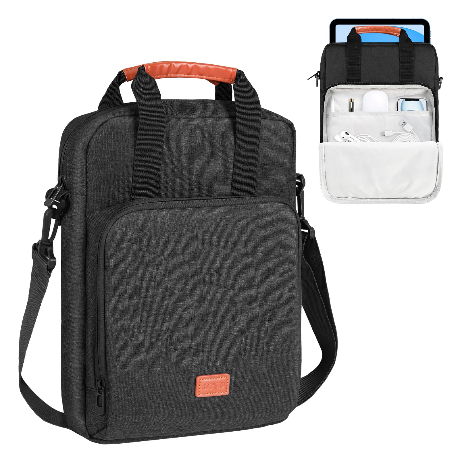 DTTO 9-11 Inch Tablet Sleeve Bag with Adjustable Shoulder Strap & Dual Handles - Compatible with iPad 11-inch A16/Air M3/M2, iPad 10/9/8/7th Gen, iPad Air 5/4 10.9