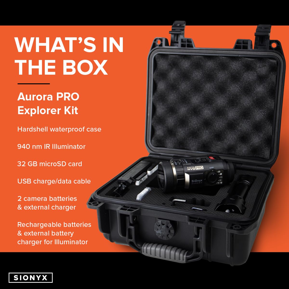 SiOnyx Aurora PRO Color Digital Night Vision Camera with WiFi, Compass & GPS - Includes MicroSD Card & Waterproof Case - Perfect for Hunting, Surveillance & Outdoor Adventures