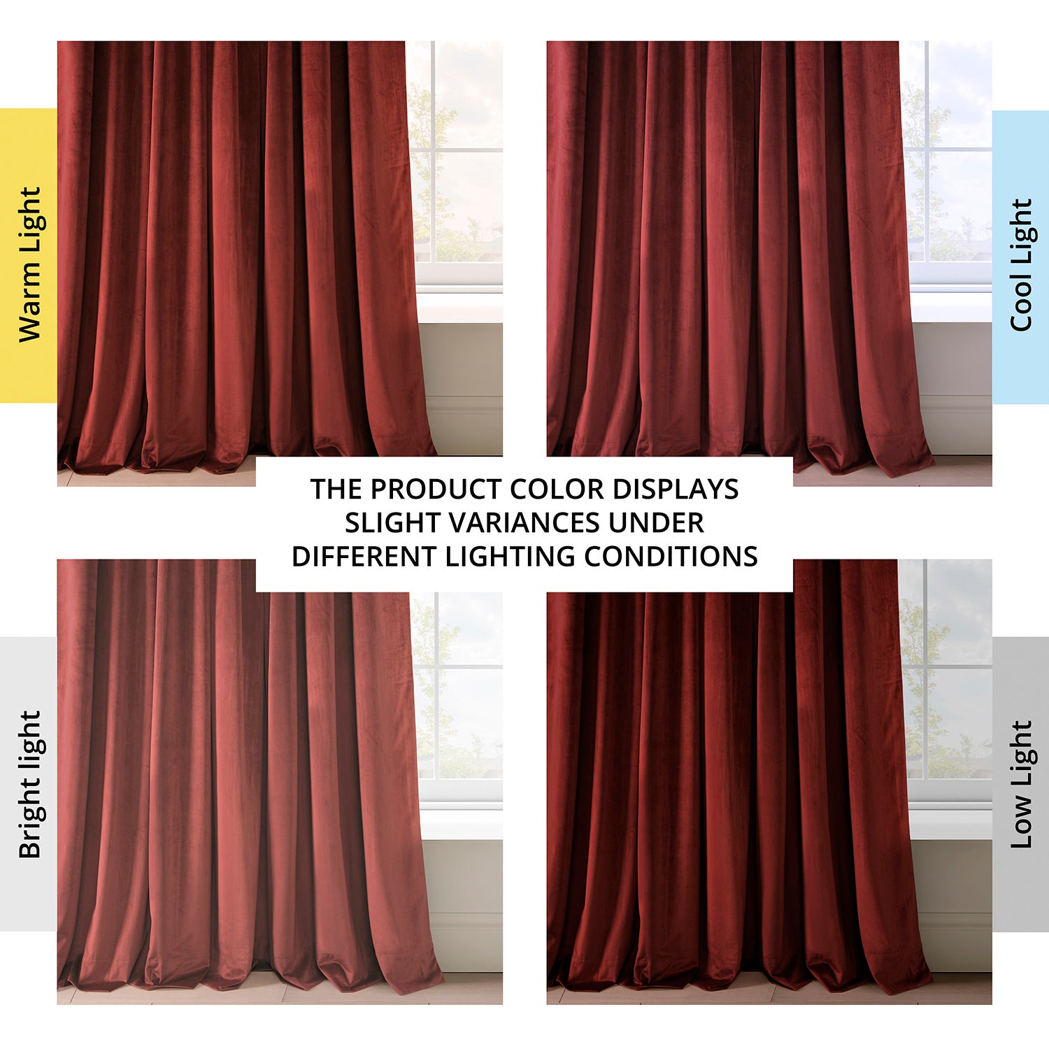 Luxury Crimson Rust Signature Velvet Blackout Curtains for Bedroom - Thermal Insulated, Noise Reducing, Room Darkening Drapes for Home Decor & Sleep Comfort