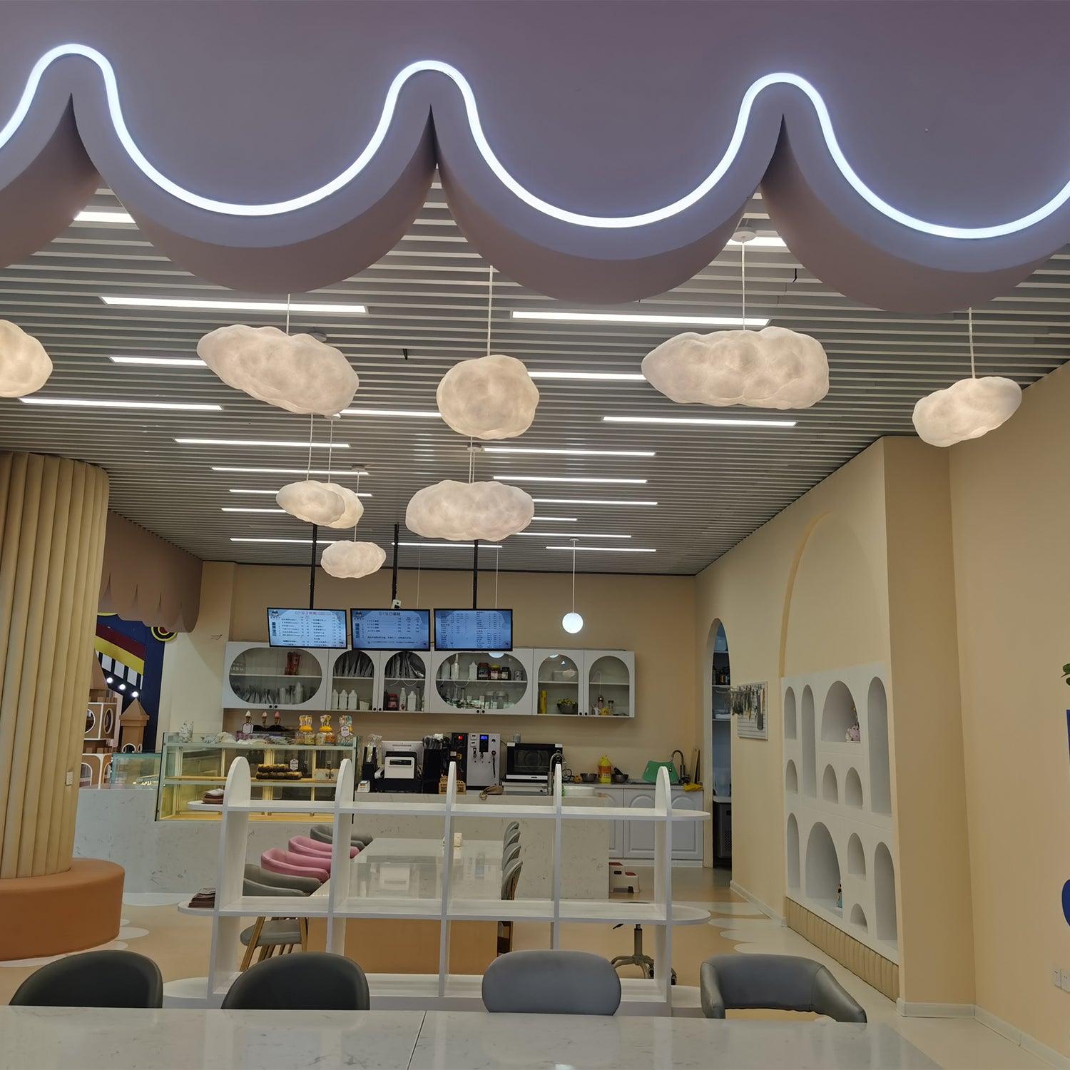 Modern Cloudy Glass Pendant Light - Elegant Ceiling Lighting Fixture for Kitchen, Dining Room & Bedroom Decor