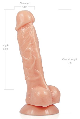 7 Inch Realistic Anal Dildo with Strong Suction Cup - Lifelike Flesh Texture Adult Sex Toy for Women & Couples - Perfect for Solo Play, Couples Fun & BDSM Exploration