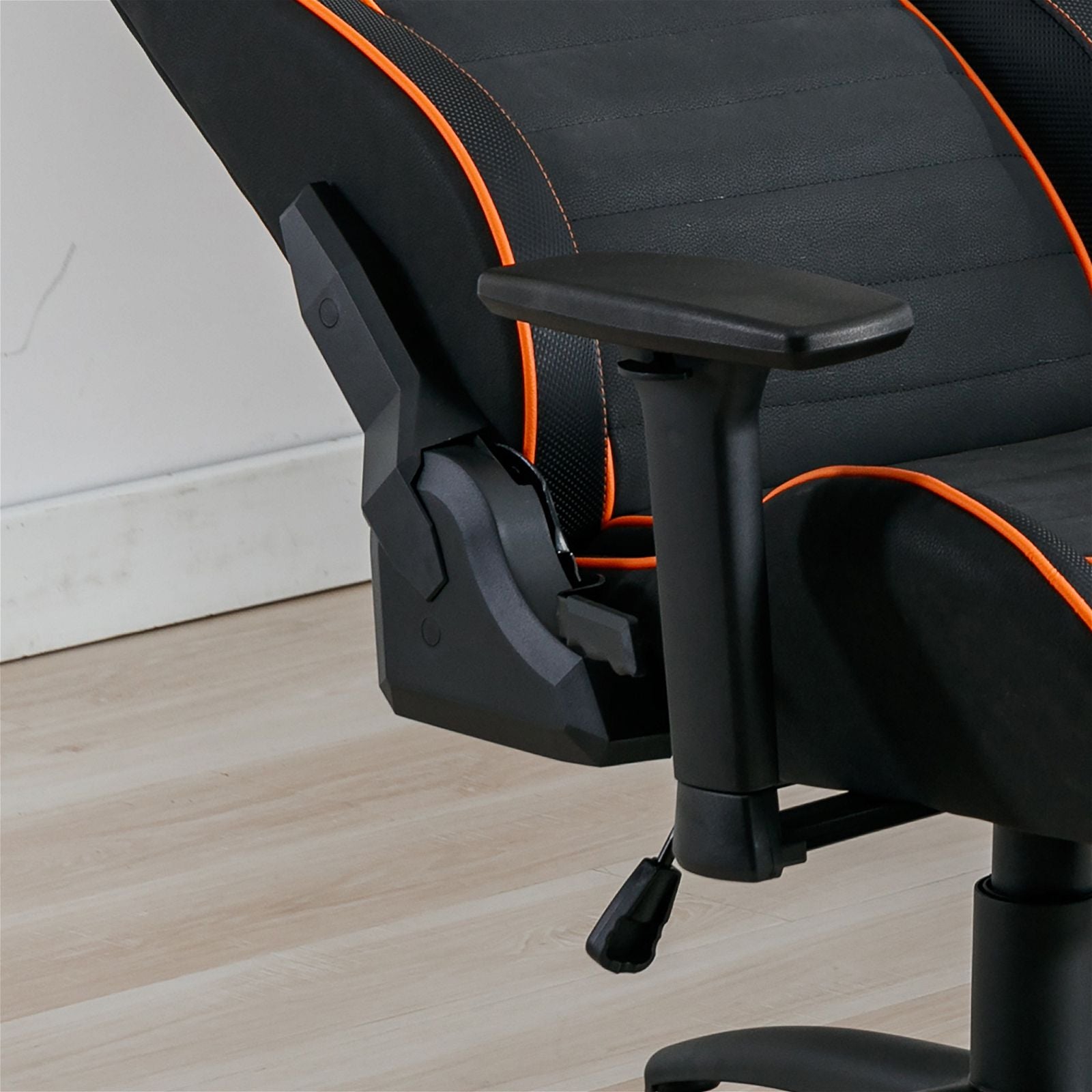 Premium Ergonomic Gaming & Office Chair with Adjustable Armrests - Black & Orange by Tauris - Perfect for Long Work Hours & Intense Gaming Sessions