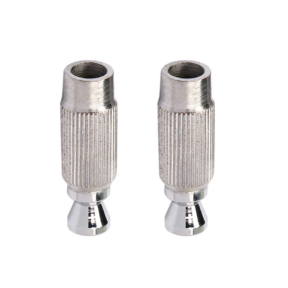 Happyyami Electric Guitar Bridge Saddle Replacement - Double System Locking Bridge Studs (Silver, GAQ51) | Perfect for Guitar Repair & Maintenance, DIY Upgrades for Better Tone & Stability
