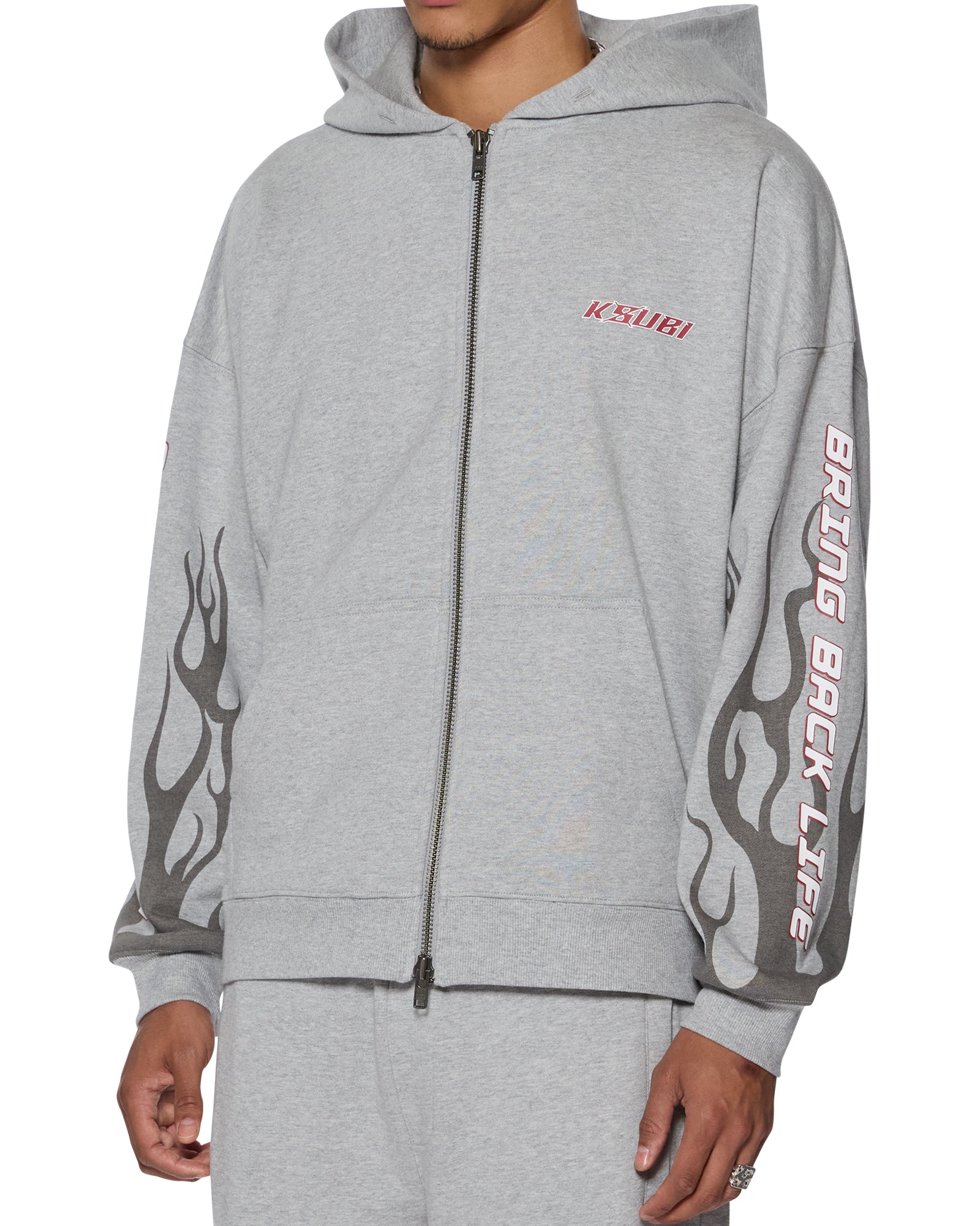 Stinger Ekcess Zip Hoodie Grey Marle - Stylish & Comfortable Pullover for Men & Women | Perfect for Casual Wear, Gym, and Outdoor Activities