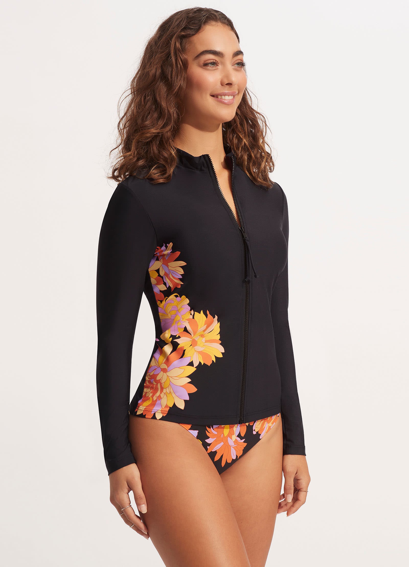 Palm Springs Long Sleeve Sunvest for Women - UPF 50+ Sun Protection, Lightweight & Breathable - Perfect for Beach, Pool, Hiking & Outdoor Activities - Black