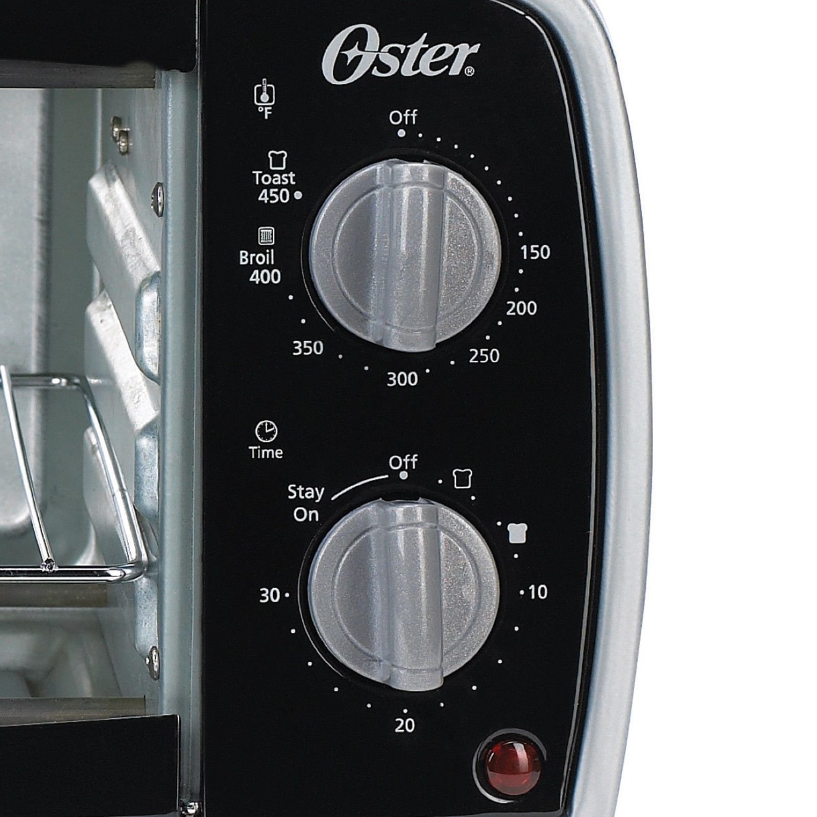 Oster 4-Slice Toaster Oven with Timer - Black (TSSTTVVG01) - Perfect for Breakfast, Baking & Small Kitchen Spaces
