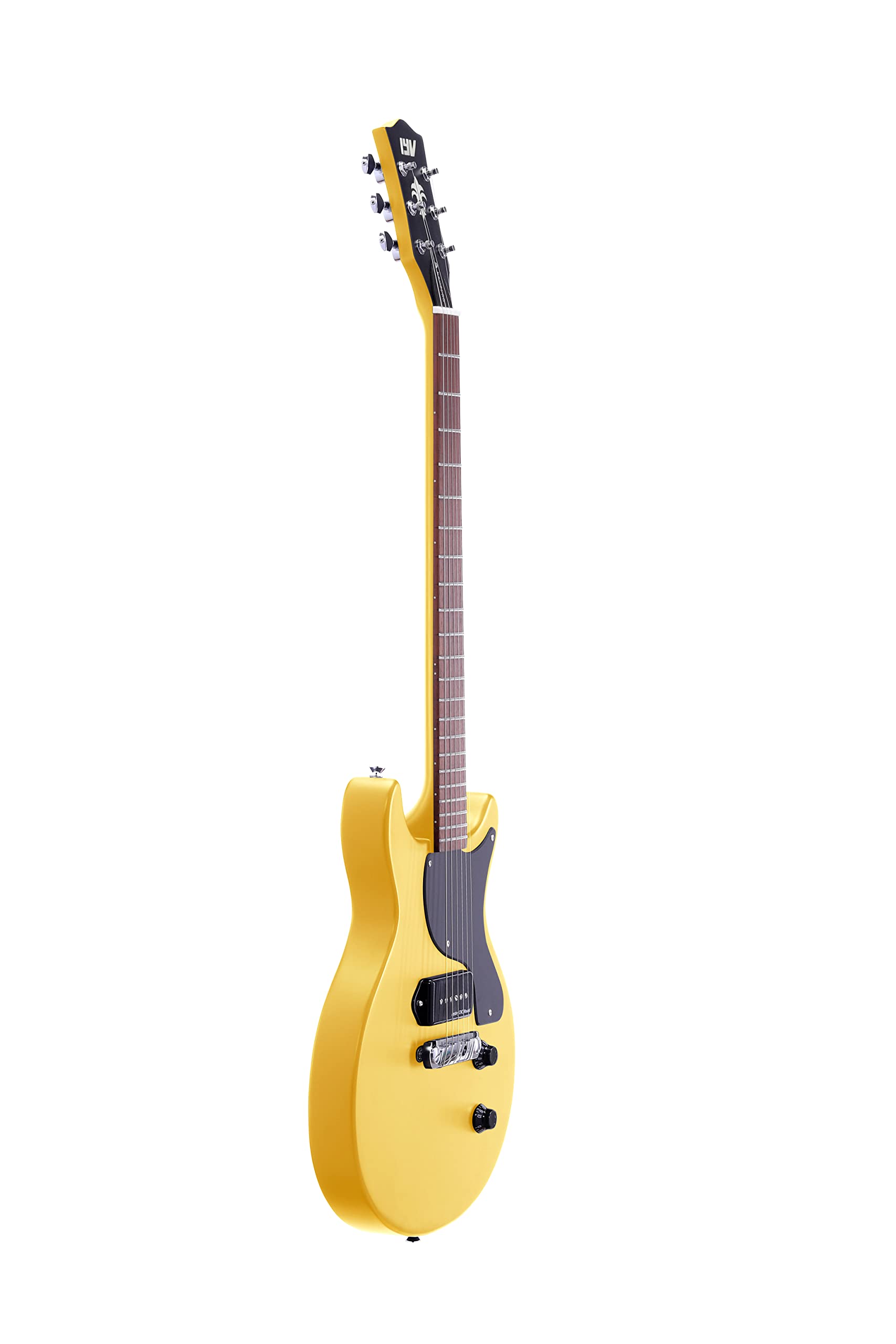 IYV 6-String ILJR-200 Solid Basswood Electric Guitar - TV Yellow Right-Handed | Perfect for Beginners, Rock Performances & Home Practice