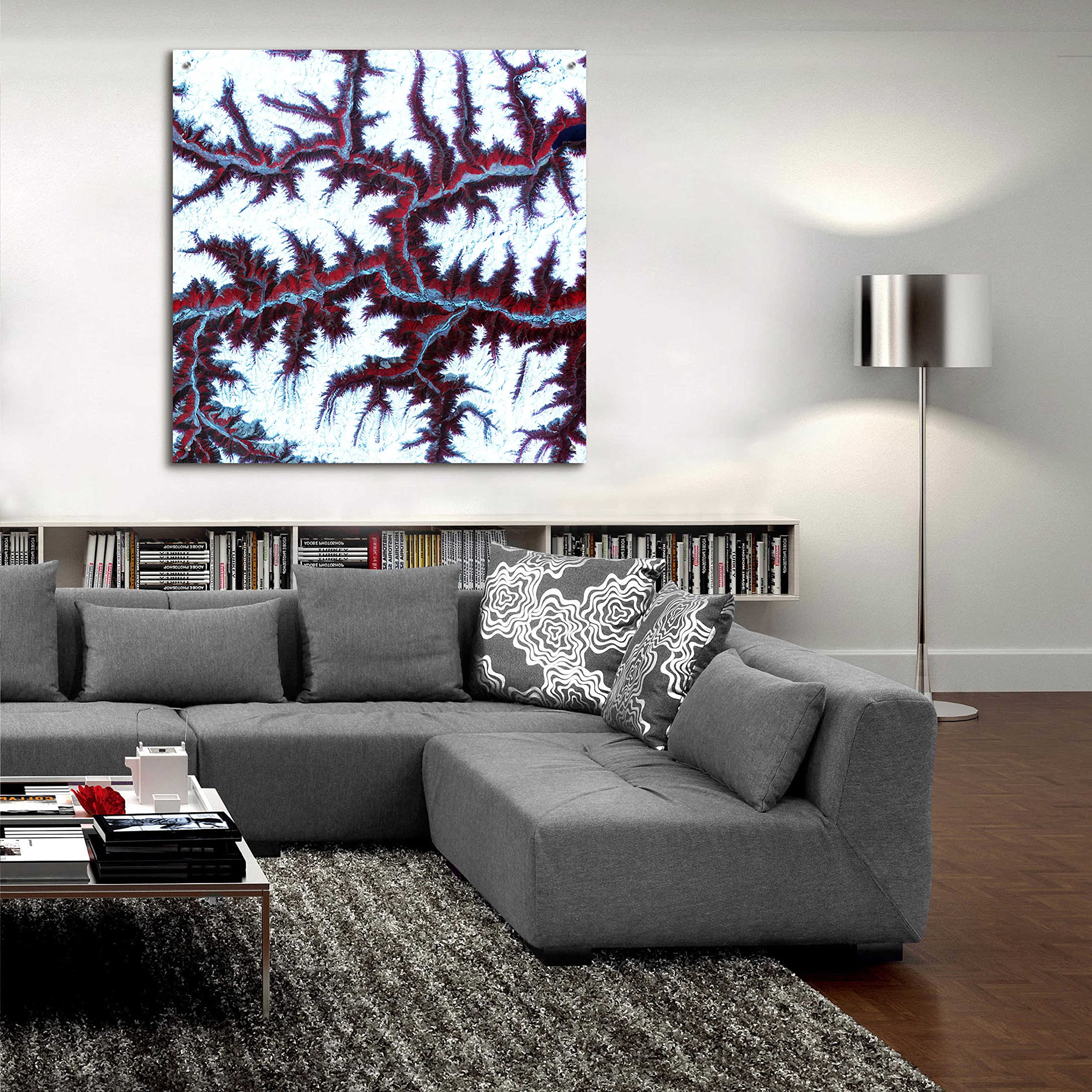 Epic Art 'Earth as Art: Himalayas' Acrylic Glass Wall Art - 36x36 Inch Modern Home Decor for Living Room, Bedroom & Office - Stunning Landscape Photography Print for Contemporary Interior Design