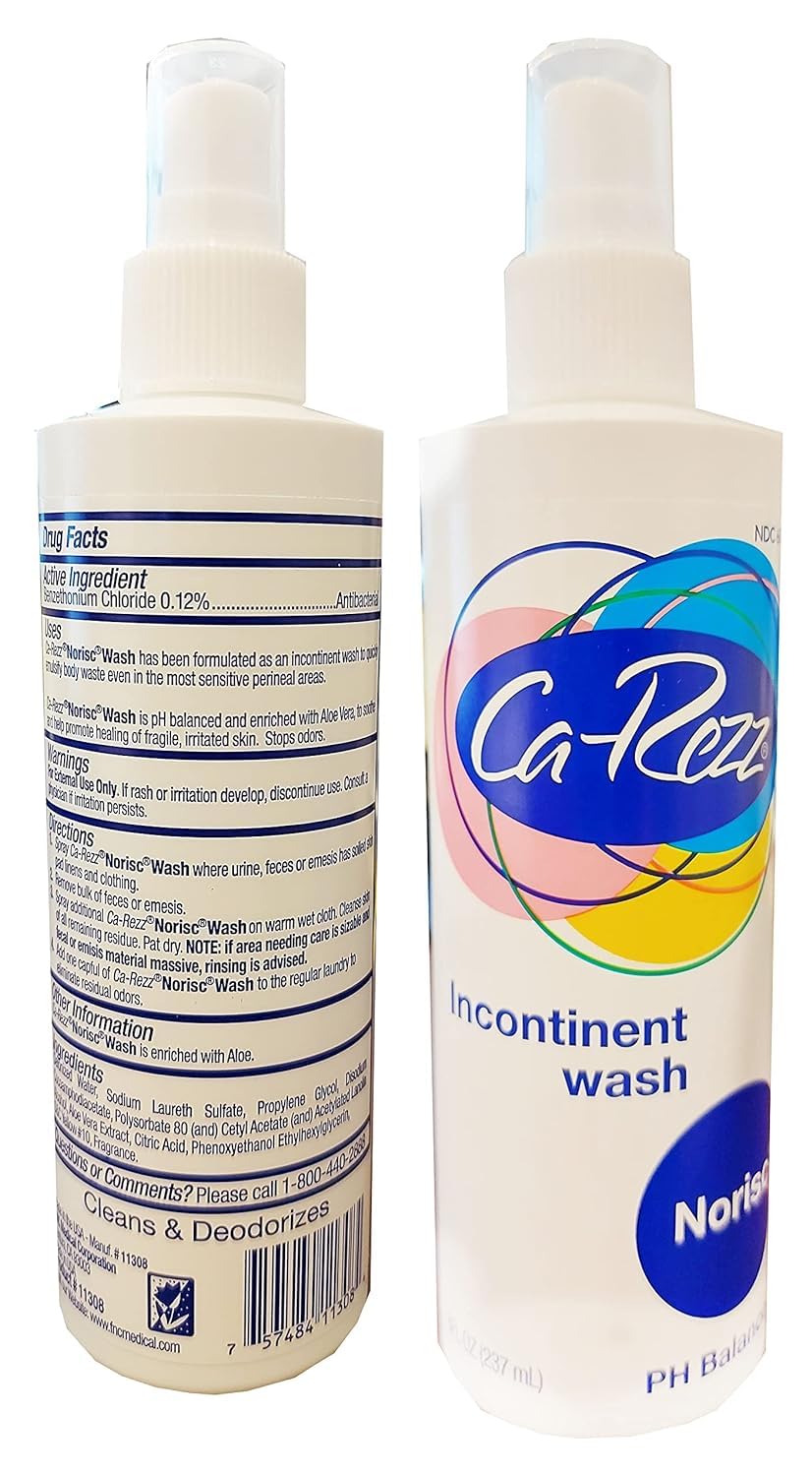 No Rinse Gentle Wash - 8oz (2 Bottles) | Mild Cleansing Solution for Sensitive Skin | Perfect for Bed Baths, Travel & Post-Surgery Care