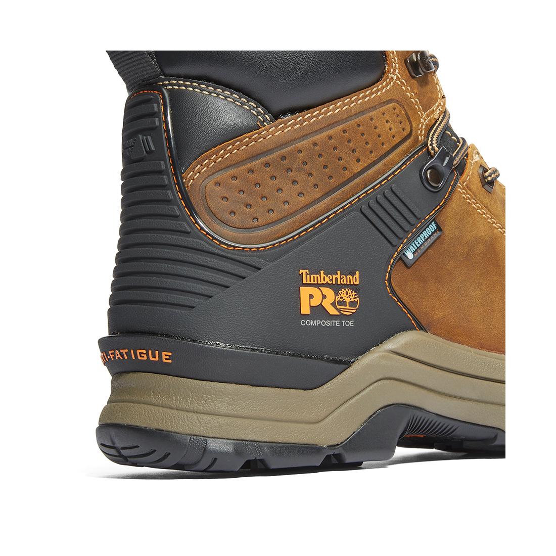 Hypercharge 6 Inch Waterproof Nano Toe Work Boots for Men - Slip Resistant Safety Shoes with Electrical Hazard Protection - Ideal for Construction, Warehouse & Outdoor Work (Brown)