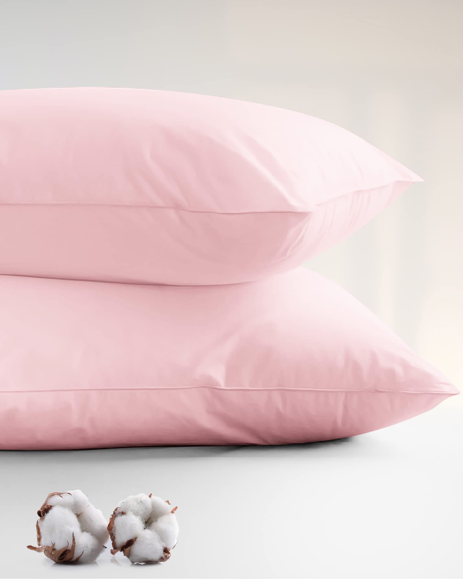 Premium 1000-Thread-Count Egyptian Cotton Pillowcases - 2-Piece Set (Standard/Queen Size) | Ultra-Soft & Breathable 100% Long-Staple Cotton | Luxury Sateen Weave for Cool Sleep | Perfect for Bedroom, Hotel, or Gift