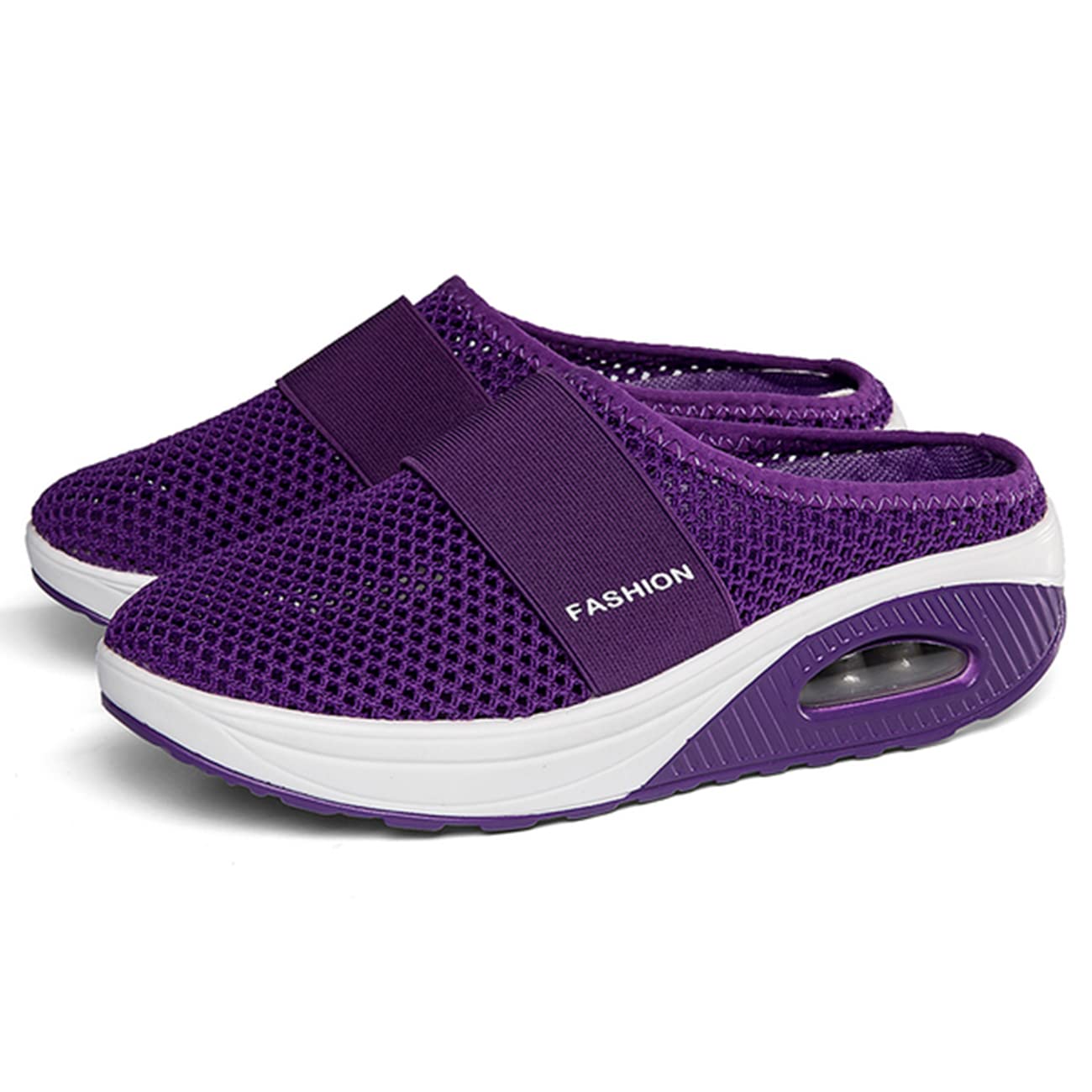 Hawtrytoa Women's Air Cushion Slip-On Walking Shoes - Orthopedic & Diabetic Comfort Shoes for Women - Lightweight Breathable Easy Fit Casual Sneakers for Walking, Travel, Work & Everyday Wear